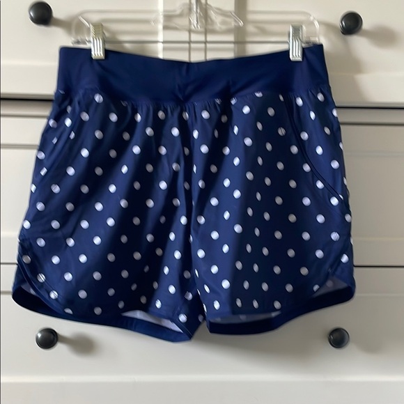 Land’s End Women’s Deep Sea Polka Dot 5” Quick Dry Swim Short w/ Panty - Size 8 - Picture 3 of 8
